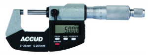 Accud 0-25  Dijital  Mikrometre 0,001 Mm