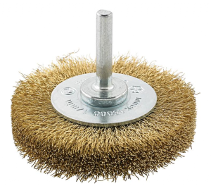 FORMAT 70280070 Pimli Saçaklı Daire Tel Fırça Pirinç 70 x19 mm Şaft:6 mm