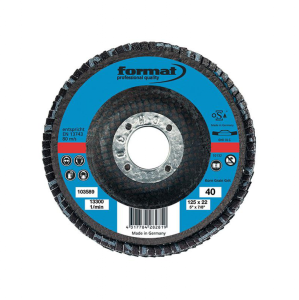 FORMAT 82640040 Flap Disk zımpara 12 derece konvex 125 mm K 40