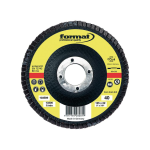 FORMAT 82650040 Flap Disk zımpara düz 125 mm K 40