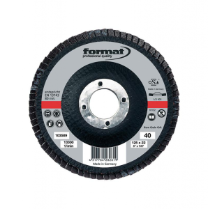 FORMAT 82740040 Flap Disk zımpara 6 derece konveks 125 mm K 40