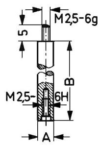 KAFER 4- 20  Komparatör ölçüm ucu uzatması 20 mm