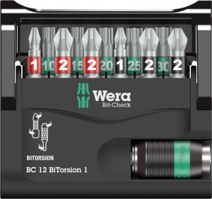 WERA 05057420001 Bits Set 12 Parça BiTorsion 1