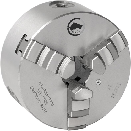 BISON Üniversal 3 Ayaklı Döküm Gövdeli Torna Aynası (DIN 6350) 125mm