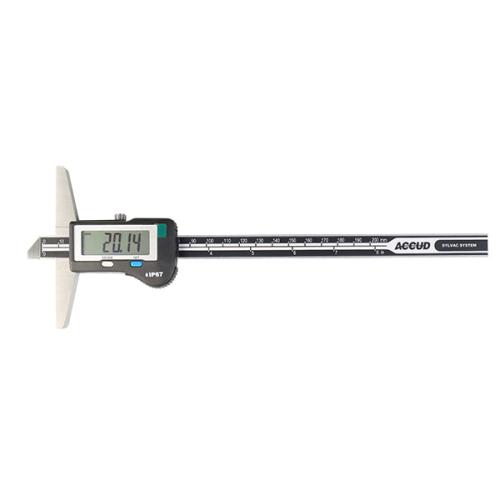 Accud Ip67 Su Geçirmez 0-200mm Dijital Derinlik Kumpası