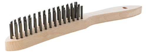 FORMAT 70040005 Ağaç Saplı Tel fırça Çelik 5 sıralı