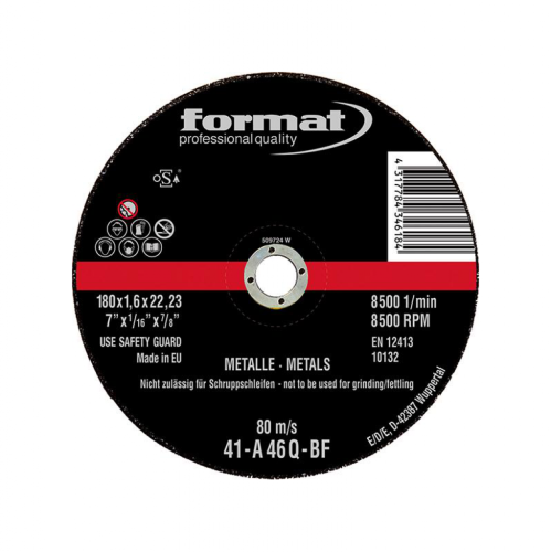 FORMAT 80590229 Kesme taşı Çelik 230x1,9 mm düz