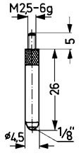 KAFER 573/17H  Komparatör ölçüm ucu - karbür, taç 17/26,0 mm