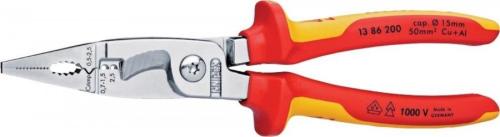 Knipex 13 86 200 Çok fonksiyonlu elektrikçi pense, 200 mm, VDE