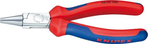 Knipex 22 05 140 Yuvarlak uçlu kargaburun kromajlı 140 mm
