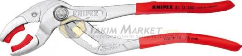 Knipex 81 13 250 Ayarlı Boru Kavrama pensesi Sifon, plastik boru ve konektörler için, 250 mm