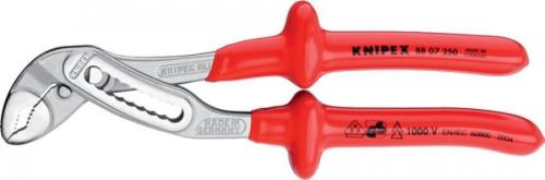 Knipex 88 07 250 ALLIGATOR Ayarlı pense, 250 mm, Krom kaplama, Saplar daldırma izolasyonlu, VDE onaylı