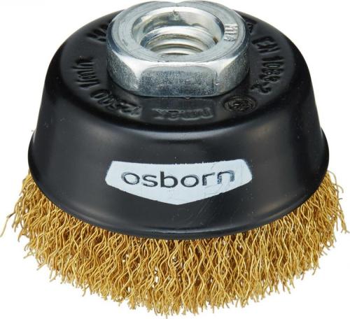 OSBORN 6912613561  Saçaklı çanak fırça, pirinç tel, 60 x 21 mm