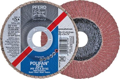 PFERD 167557 FLAP ZIMPARA PFF 115 A 80 SG STEELOX