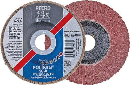 PFERD 167847 FLAP ZIMPARA PFC 125 A 60 SG STEELOX