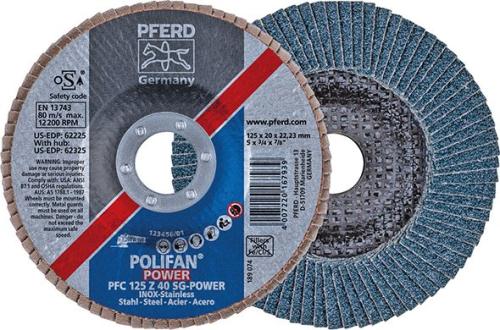 PFERD 167939 FLAP ZIMPARA PFC 125 Z 40 SG POWER STEELOX