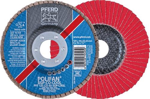 PFERD 725450 FLAP ZIMPARA PFF 125 CO-COOL 40 SG STEELOX