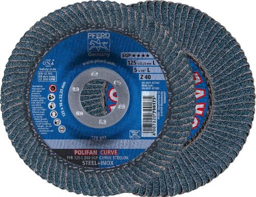 PFERD 790151 FLAP ZIMPARA PFR 125-M Z 40 SGP CURVE STEELOX