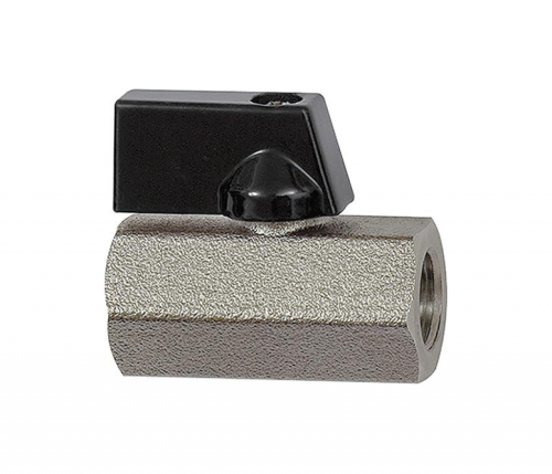 Riegler 373.03-E Mini Küresel Valf ,Nikel kaplı Pirinç malzeme G1/2 DN 10